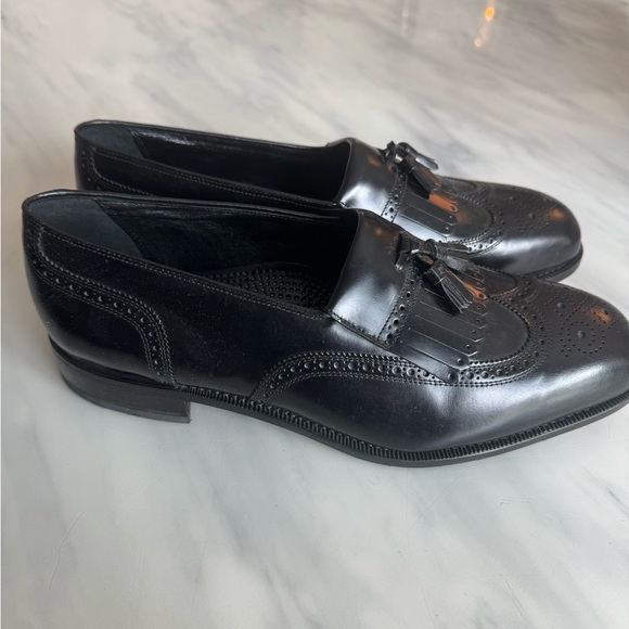 Black Men’s Florsheim Leather Tassel Loafers size 13 (106) - Picture 2 of 7